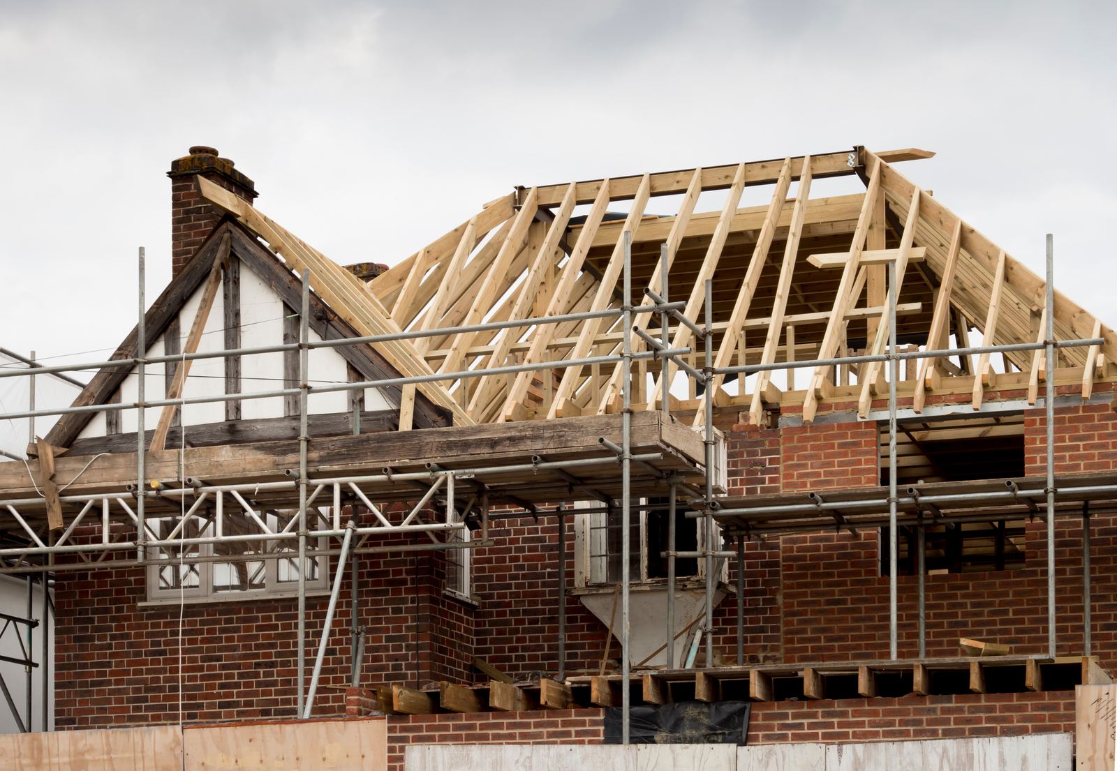 New roof timbers mid re-roof