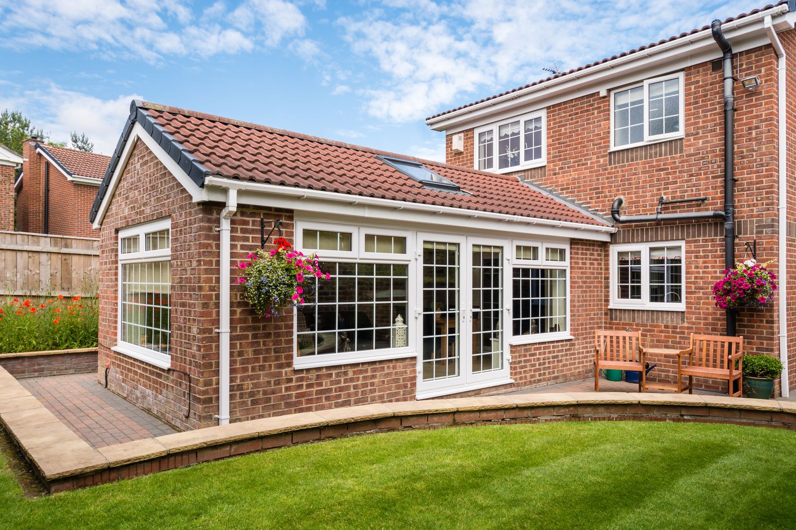 Rear extension roof with rooflight